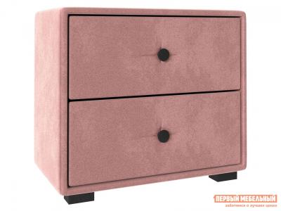 Прикроватная тумбочка  Танго Розовый, велюр НК-Мебель. Цвет: розовый