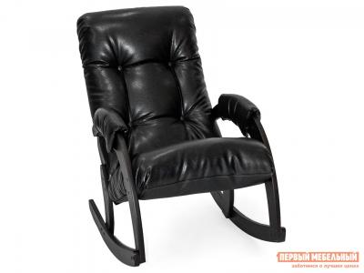 Кресло-качалка  Бергамо Венге, Vegas Lite black, иск. кожа Мебель Импэкс. Цвет: венге
