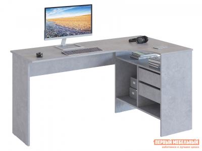 Письменный стол  СПм-25 Правая, Бетон Сокол. Цвет: серый