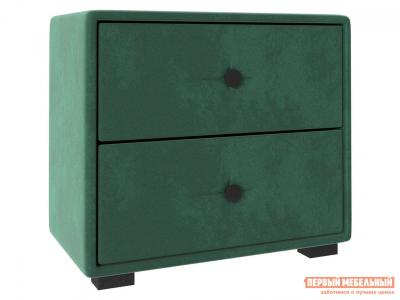 Прикроватная тумбочка  Танго Зеленый, велюр НК-Мебель. Цвет: зеленый
