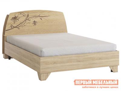 Двуспальная кровать  Виктория Дуб Сонома, 140х200 см МебельСон. Цвет: светлое дерево