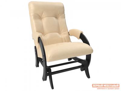 Кресло-качалка  Бергамо Венге, Polaris beige, иск. кожа Мебель Импэкс. Цвет: венге
