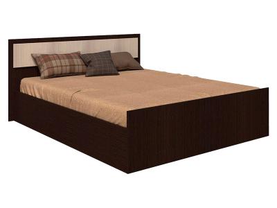 Двуспальная кровать  Фиеста Венге / Лоредо, 140х200 см, С реечным основанием BTS. Цвет: темное-светлое дерево