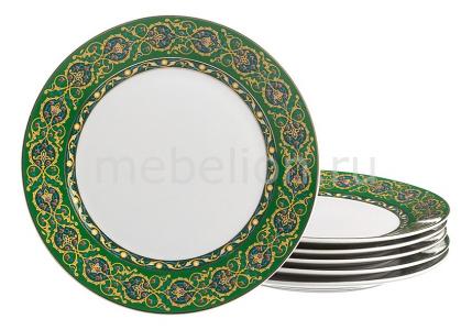 Набор из 6 тарелок плоских 55-2963 АРТИ-М. Цвет: белый, зеленый