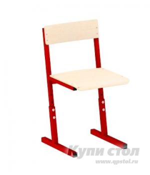 Детский стул  ученический регулируемый гр. 3-5, 5-7 Каркас красный, Высота 34-42 см Витал. Цвет: красный